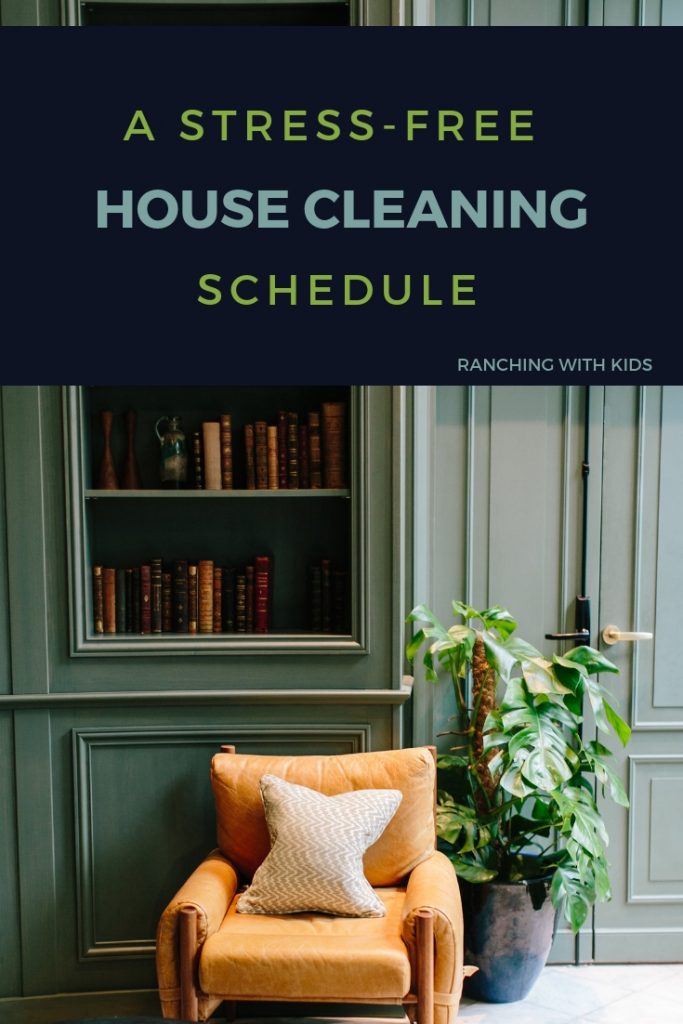 A Stress-Free House Cleaning Schedule. #housecleaningschedule #housekeeping #housecleaningscheduleprintable