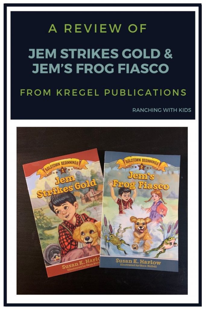 A Review of Jem Strikes Gold and Jem's Frog Fiasco. #goldpanning #homeschool #socialstudies